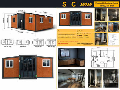 2026 S & C HP-20-W 19 ft x 20 ft Folding Expandable Container House (Unused)