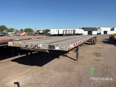 1999 Transcraft 53 ft T/A Spread Axle Flatbed Trailer