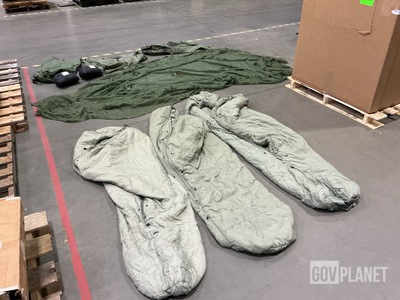 (59) Duffel Bags, (11) Insect Net Protectors, (7) Sleeping Bags & Assorted Items