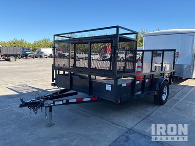 2020 R&J 12 ft S/A Utility Trailer