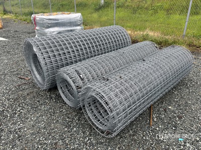 Quantity of (3) Galvanized Rolls of Gabion Mesh/ Multiuse Staccionata (Unused)