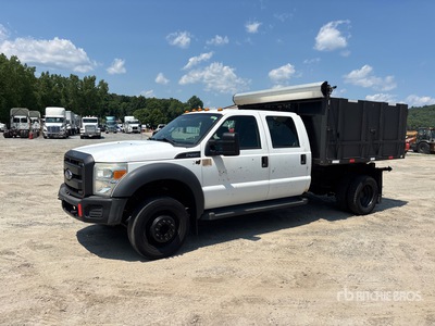 2014 Ford F-450 XL 4x2 Crew Cab Flatbed Dump Truck