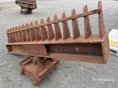 2400 mm Tilting Excavator Rake