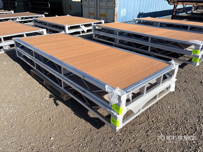 Quantity of (2) 2026 BYT BDF410 4 ft x 10 ft Aluminum Boat Dock Section Kit (Unused)