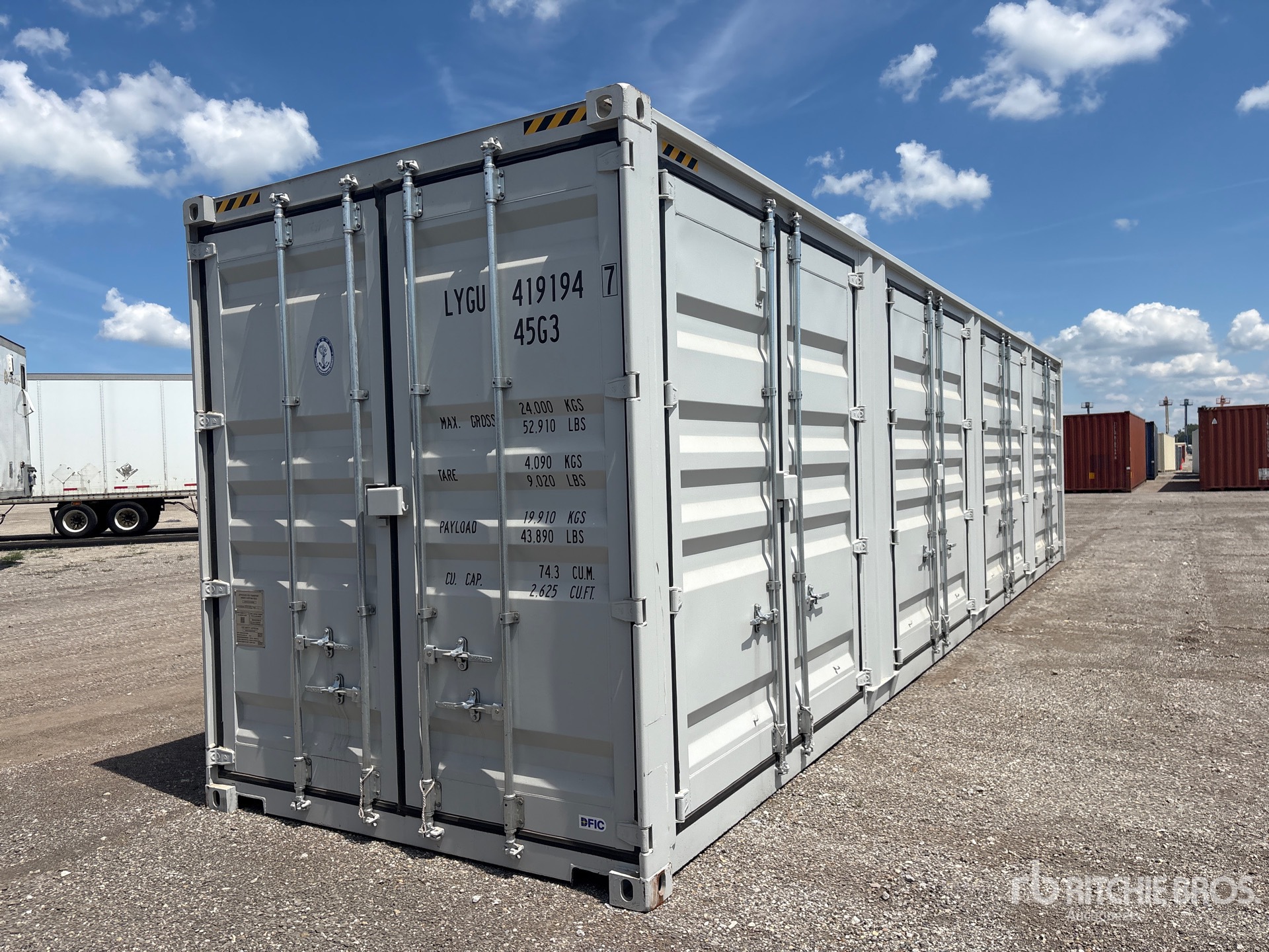 2026 40 ft High Cube Multi-Door Storage Container
