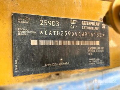 2022 Cat 259D3 Two-Speed Compact Track Loader