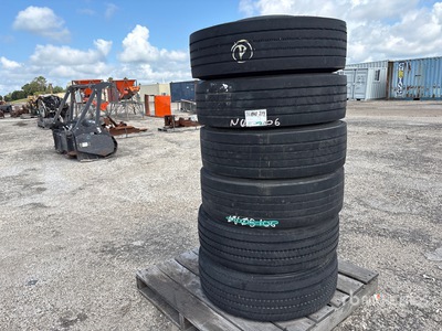 Quantity of (6) Bridgestone R238 245/70R19.5 Tires