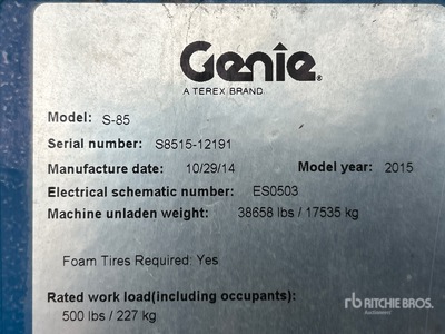 Genie S-85 4WD Diesel Telescopic Boom Lift
