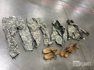 (12) Pairs of Hot Weather Boots, (7) Wet Weather Jackets & Assorted Items
