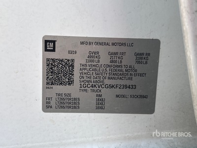 2019 Chevrolet Silverado 3500HD 4x4 Crew Cab Pickup