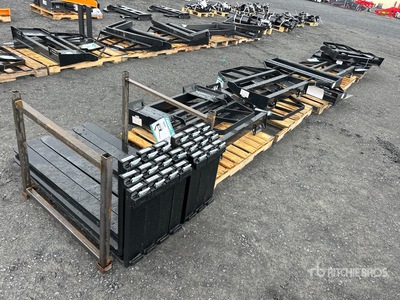 Quantity of (10) 2026 Mower King SAII100 48 in Skid Steer Forks (Unused)