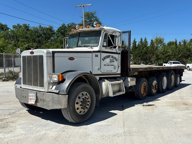 2003 Peterbilt 379 12x4 Flatbed Truck
