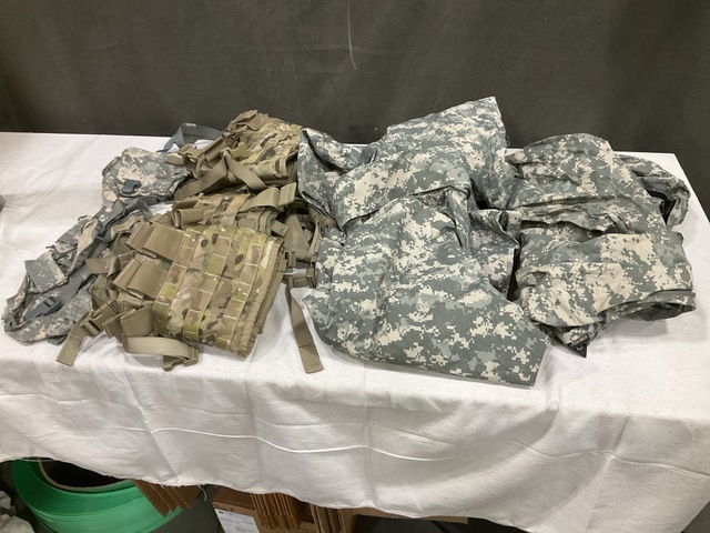 (82) Canteen Pouches, (7) Wet Weather Jackets & Assorted Items