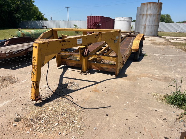 1986 H & H 2S70 18 ft T/A Gooseneck Equipment Trailer