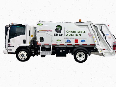 Isuzu NRR Rear Loader w/ New Way Diamondback Waste Collection Truck