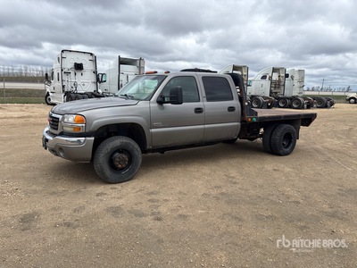 2006 GMC Sierra 3500 SLE 4x4 Crew Cab Flatbed Truck