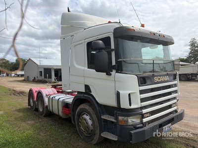2002 Scania P114L 6x4 T/A Sleeper Truck Tractor