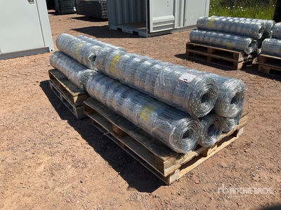 Quantity of (10) 2025 BYT FFC762 330 ft x 4 ft Galvanized Farm Fencing (Unused)