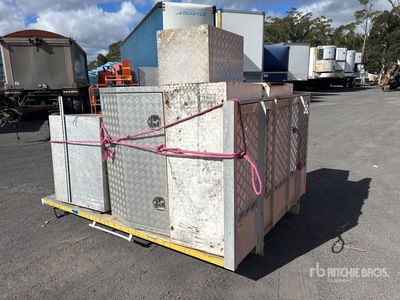 Quantity of (7) Tool Boxes and (1) Alloy Tray Tool Box