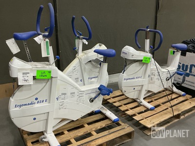 (3) Monark Ergomedic 828 E Exercise Bikes