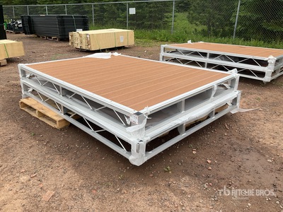 Quantity of (2) 2026 BYT BDF6 6 ft x 8 ft Aluminum Boat Dock Section Kit (Unused)