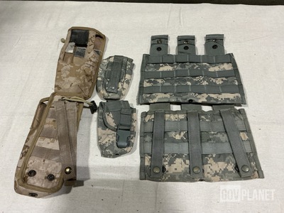 (19) M4 Three Mag Pouches, (12) Communications Pouches & Assorted Items