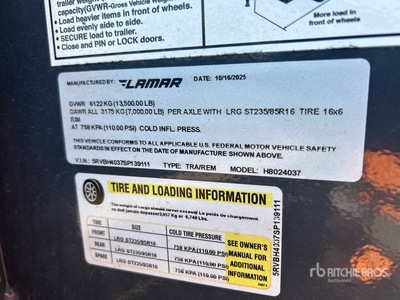 2025 Lamar 40 ft Tri/A Gooseneck Equipment Trailer