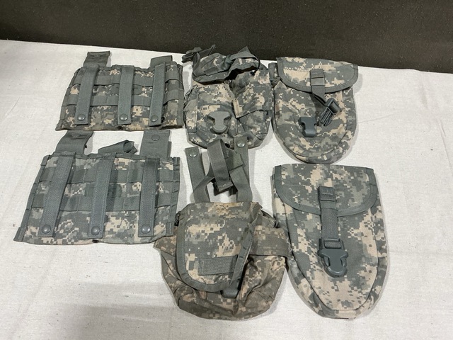 (119) Entrenching Tool Carriers, (107) M4 Three Mag Pouches & Assorted Items