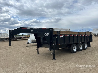2015 ABU E10216GD370 16 ft Tri/A Gooseneck Dump Utility Trailer