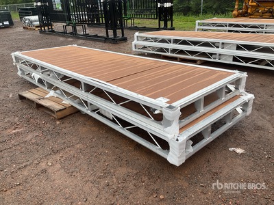Quantity of (2) 2026 BYT BDF412 4 ft x 12 ft Aluminum Boat Dock Section Kit 船舶・海運業機器 - その他 (Unused)