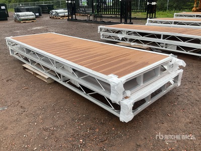 Quantity of (2) 2026 BYT BDF412 4 ft x 12 ft Aluminum Boat Dock Section Kit 船舶・海運業機器 - その他 (Unused)