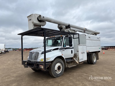 Altec LRV58 58 ft on 2012 International 4300 4x2 Forestry Chipper Body Bucket Truck