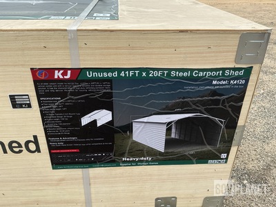 KJ K4120 Steel Carport Shed - Unused