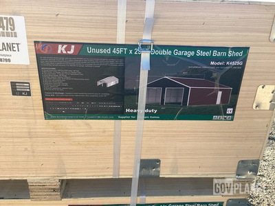 KJ K4525G Double Garage Steel Barn Shed - Unused