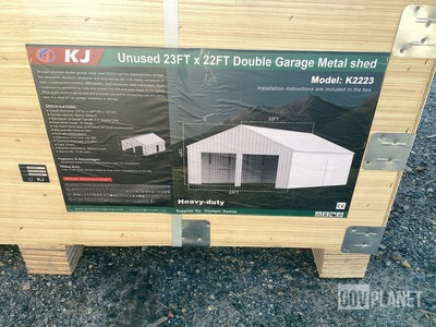 KJ K2223 Double Garage Metal Shed - Unused