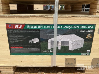 KJ K4525 Double Garage Steel Barn Shed - Unused