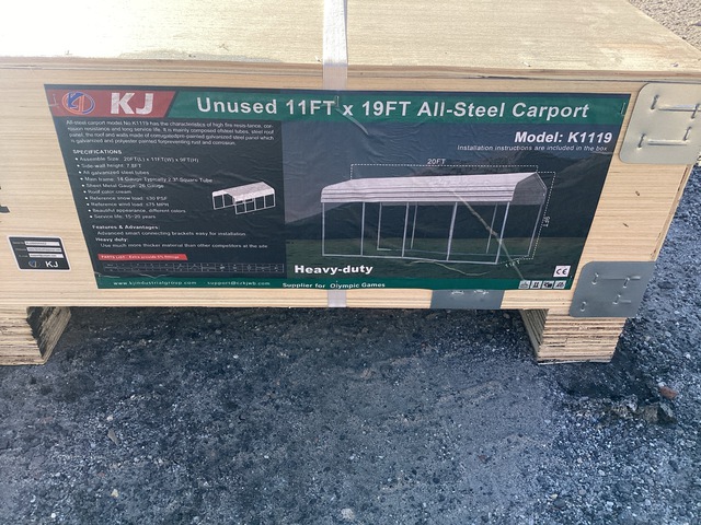 KJ K1119 All-Steel Carport- Unused