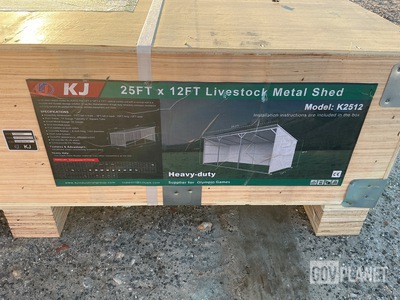 KJ K2512 Livestock Metal Shed - Unused