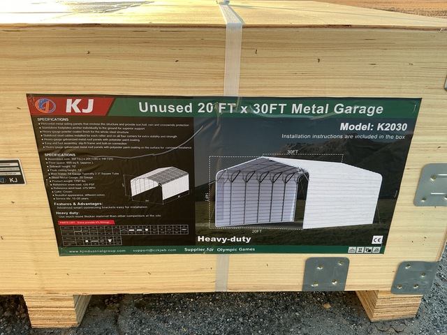 KJ K2030 Metal Garage - Unused