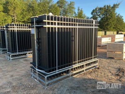 (30) Pieces of Galvanized Steel Garden/Public Space Fence w/(31) Post Connectors