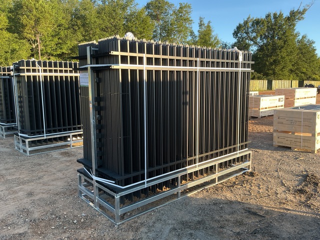 (30) Pieces of Galvanized Steel Garden/Public Space Fence w/(31) Post Connectors