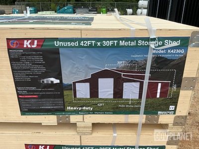KJ K4230G Metal Storage Shed - Unused