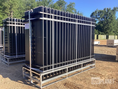 (30) Pieces of Galvanized Steel Garden/Public Space Fence w/(31) Post Connectors