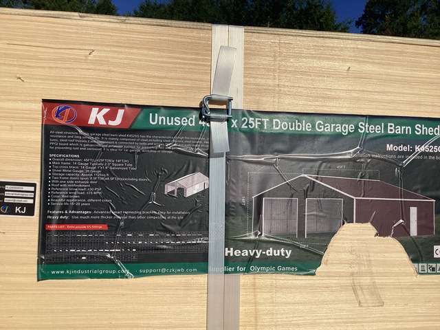 KJ K4525G Double Garage Steel Barn Shed - Unused