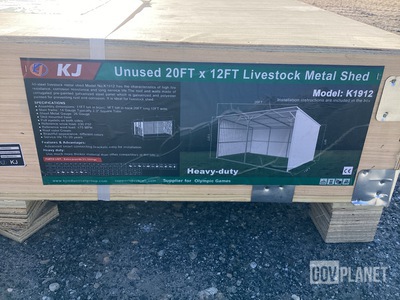 KJ K1912 Livestock Metal Shed - Unused