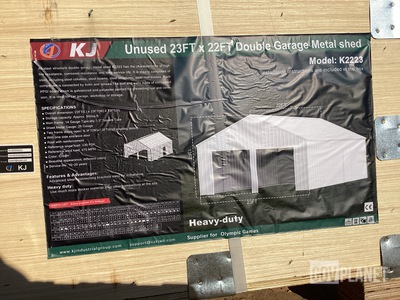 KJ K2223 Double Garage Metal Shed - Unused