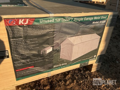 KJ K1220 Single Garage Metal Shed - Unused
