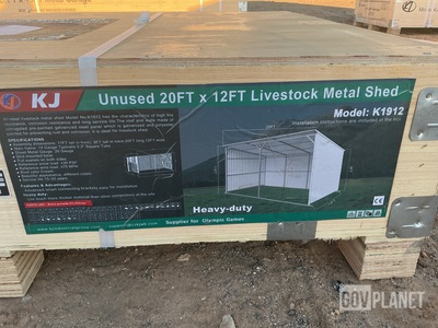 KJ K1912 Livestock Metal Shed - Unused