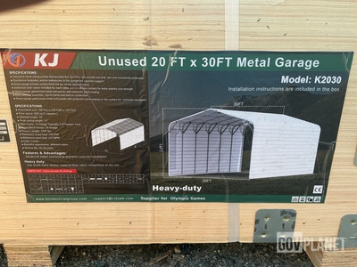 KJ K2030 Metal Garage - Unused