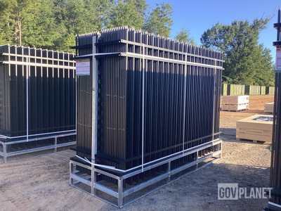 (30) Pieces of Galvanized Steel Garden/Public Space Fence w/(31) Post Connectors